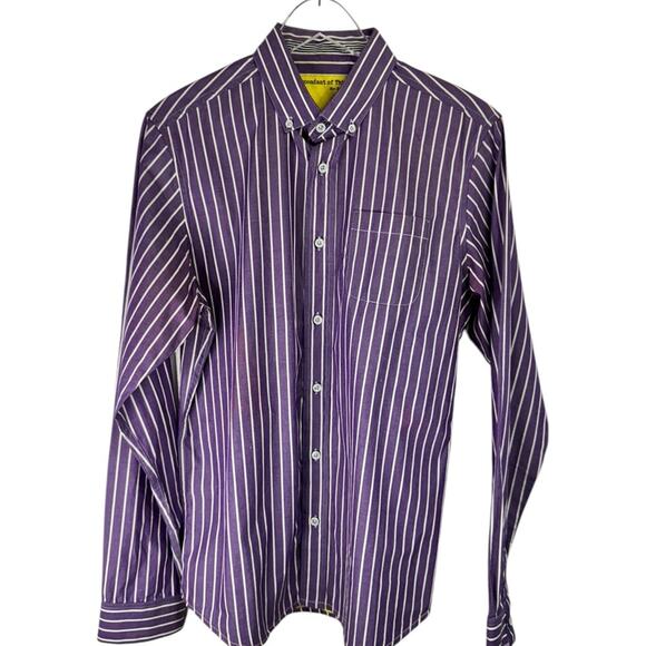 Descendant of Thieves size Large purple & white button down shirt by Dress Ladro - Picture 1 of 13